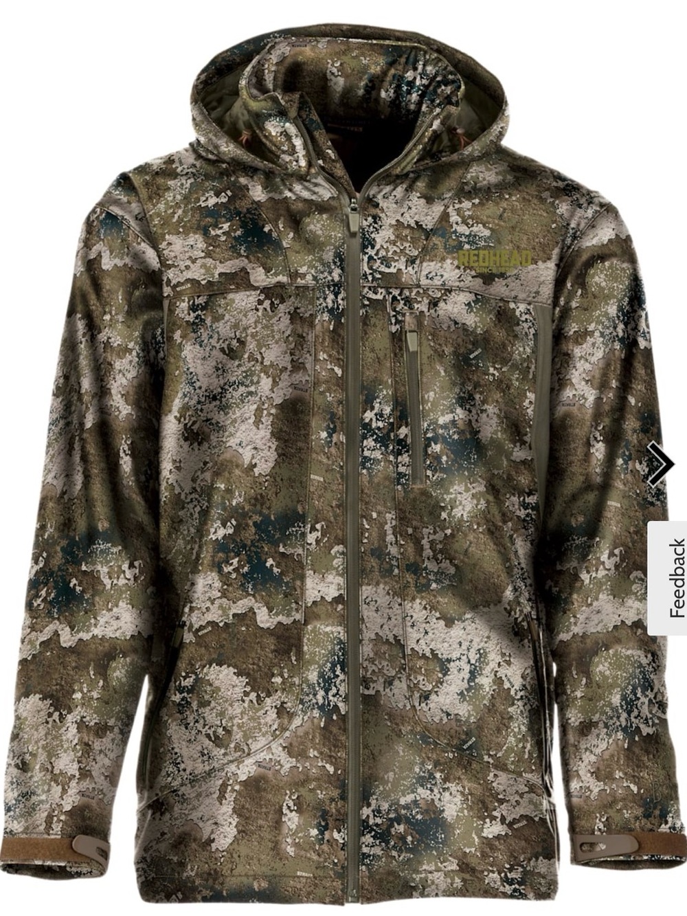 RedHead Men's Camo Hooded Field Jacket - Olive & Brown